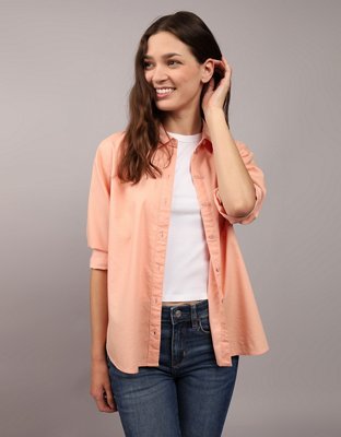 Chemisier American Eagle Bleu Clair Imprimé Floral - Taille 6 - Occasion Très Bon état