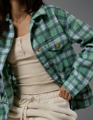 AE Plaid Shacket