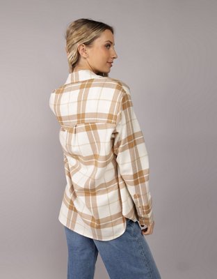 AE Oversized Plaid Flannel Shirt