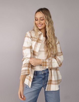 AE Oversized Plaid Flannel Shirt