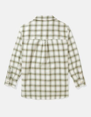 AE Oversized Plaid Flannel Shirt