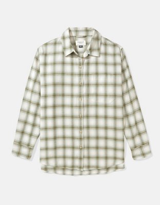 AE Oversized Plaid Flannel Shirt
