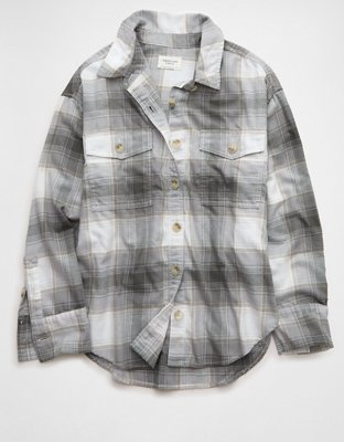 AE Plaid Button-Up Shirt