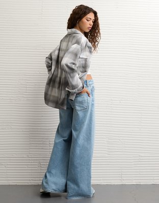 AE Plaid Button-Up Shirt