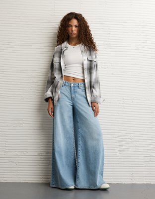 AE Plaid Button-Up Shirt