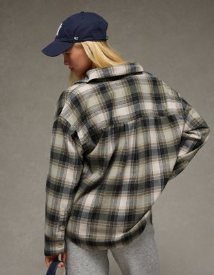 AE Plaid Button-Up Shirt