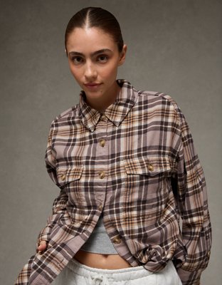 AE Plaid Button-Up Shirt