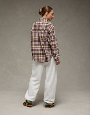 AE Plaid Button-Up Shirt