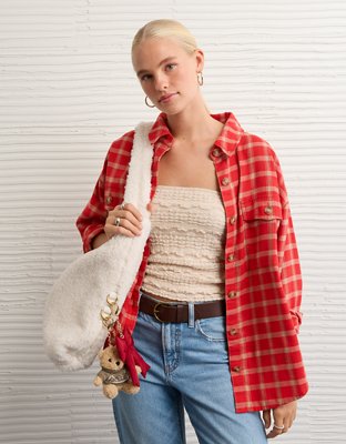 AE Plaid Button-Up Shirt