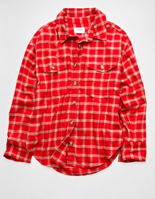 AE Plaid Button-Up Shirt