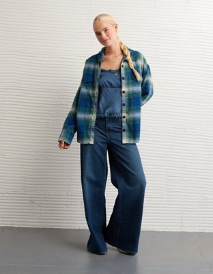 AE Plaid Button-Up Shirt