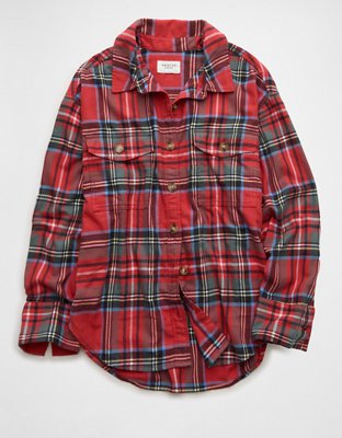AE Plaid Button-Up Shirt