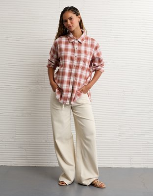 AE Oversized Flannel Shirt