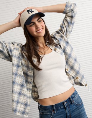 AE Plaid Button-Down Shirt