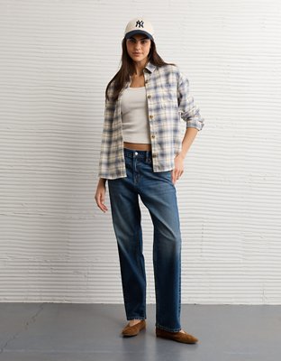 Chemise boutonnée et à carreaux AE