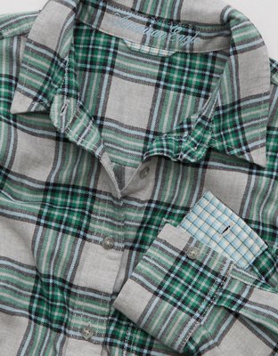 AE Throwback Flannel Button-Up Shirt