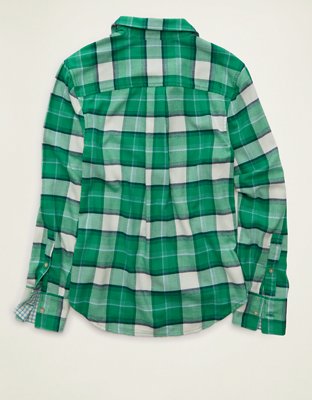 AE Throwback Flannel Button-Up Shirt
