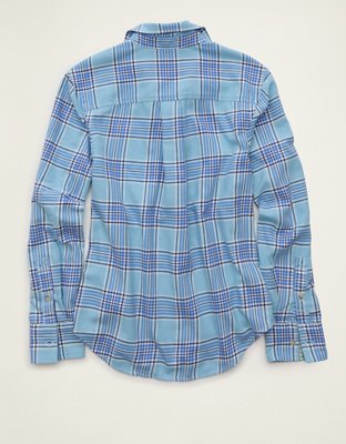 AE Throwback Flannel Button-Up Shirt