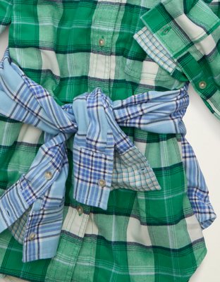 AE Throwback Flannel Button-Up Shirt