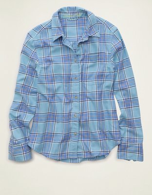 AE Throwback Flannel Button-Up Shirt