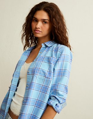AE Throwback Flannel Button-Up Shirt