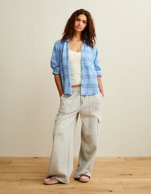 AE Throwback Flannel Button-Up Shirt