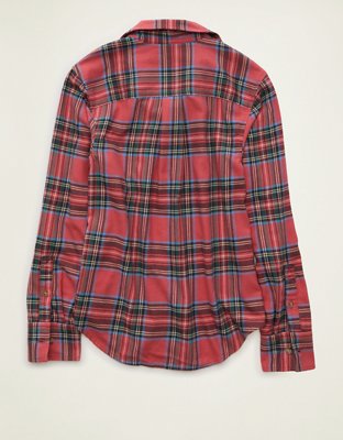 AE Throwback Flannel Button-Up Shirt