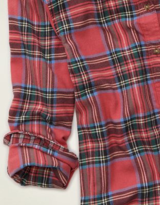 AE Throwback Flannel Button-Up Shirt