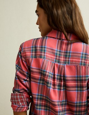 AE Throwback Flannel Button-Up Shirt