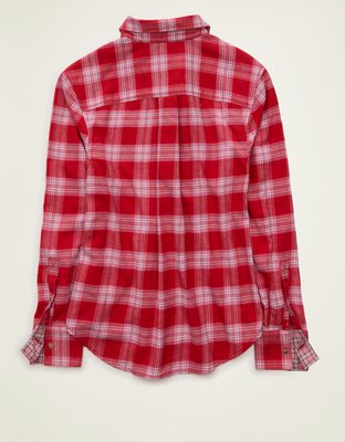 AE Throwback Flannel Button-Up Shirt