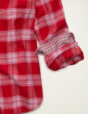 AE Throwback Flannel Button-Up Shirt