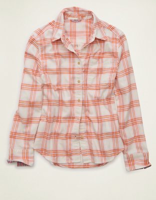 AE Throwback Flannel Button-Up Shirt