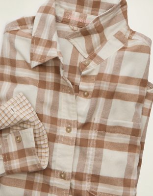 AE Throwback Flannel Button-Up Shirt