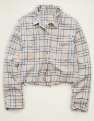 AE Cropped Button-Up Shirt