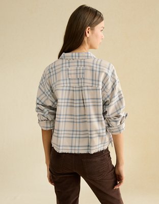 AE Cropped Button-Up Shirt
