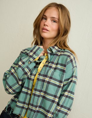 AE Cropped Button-Up Shirt