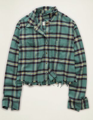 AE Cropped Button-Up Shirt