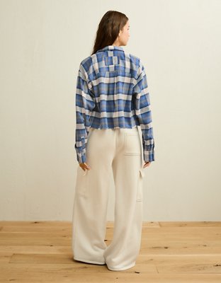 AE Cropped Button-Up Shirt