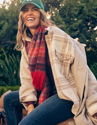 AE Cozy Flannel Shacket
