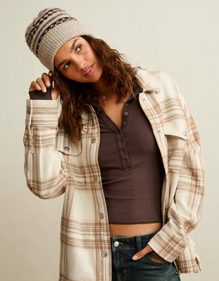 AE Cozy Flannel Shacket