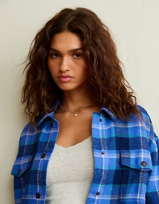 AE Cozy Flannel Shacket