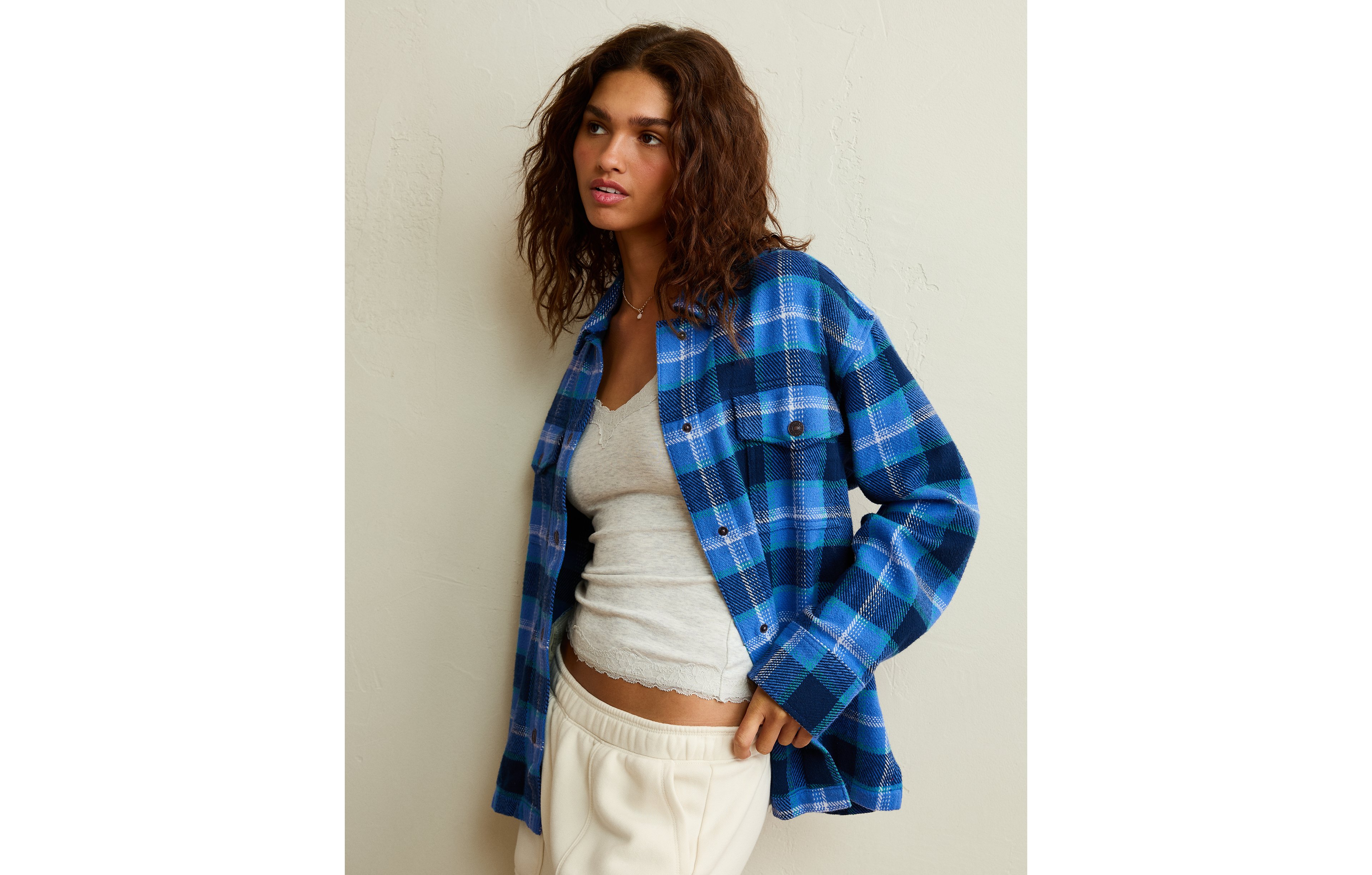 AE Cozy Flannel Shacket