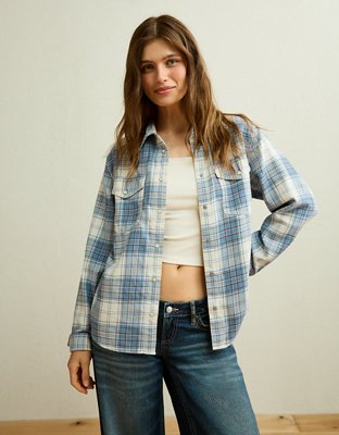 AE Camisa con botones retro de Flannel