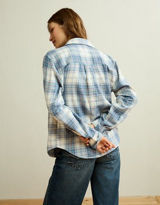 AE Throwback Flannel Button-Up Shirt