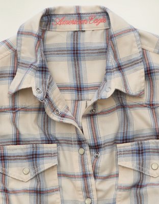 AE Throwback Flannel Button-Up Shirt
