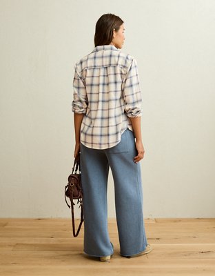AE Throwback Flannel Button-Up Shirt