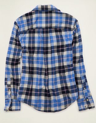 AE Throwback Flannel Button-Up Shirt