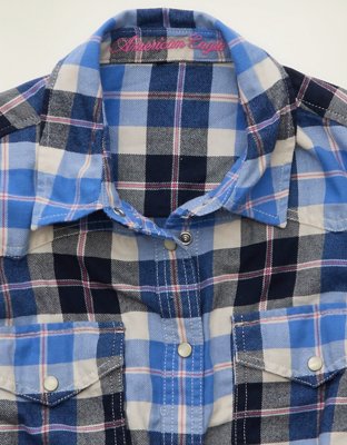 AE Throwback Flannel Button-Up Shirt
