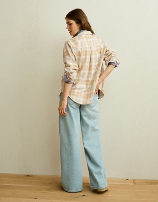 AE Throwback Flannel Button-Up Shirt