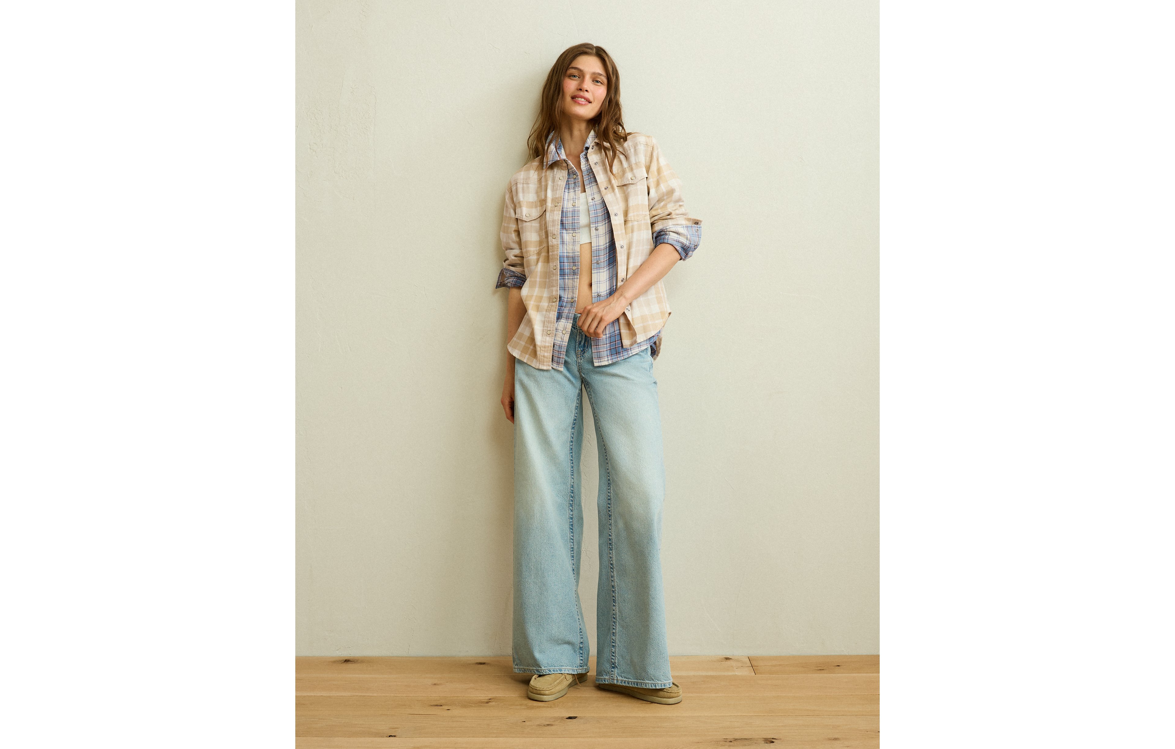 AE Throwback Flannel Button-Up Shirt
